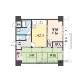 GreenResidence長浜【6階】の間取り