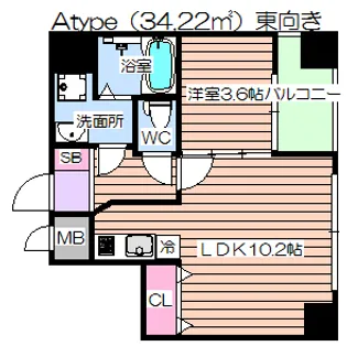 リップル南森町I【9階】の間取り