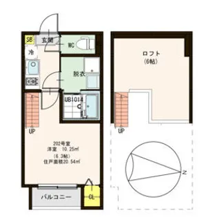 ハーモニーテラス旭丘堤III【2階】の間取り