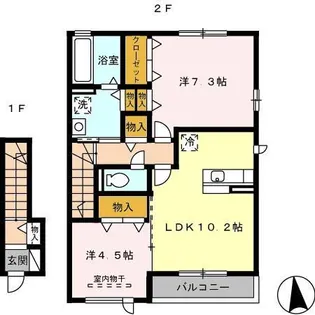 リコ プロスペラーレ B【2階】の間取り