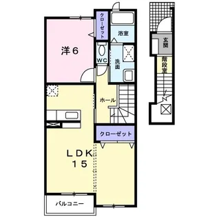 スカイパインB【2階】の間取り