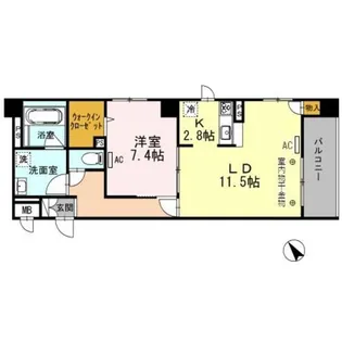 クレストスクエア【3階】の間取り