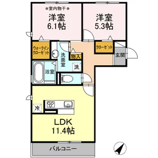 ブリージョ【3階】の間取り