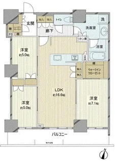 グランクロスタワー広島【40階】の間取り
