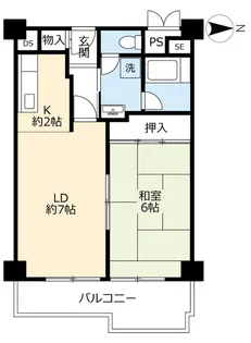 UR壬生坊城第二【4階】の間取り