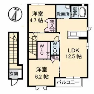 シャーメゾンJUNO C棟【2階】の間取り