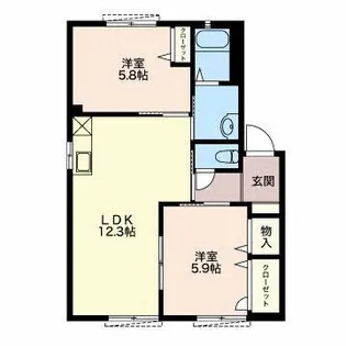 MastTown本今 I B【1階】の間取り