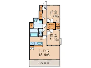 トライアングルヒルズ【4階】の間取り