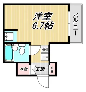 ハッピーコート塚口駅前【3階】の間取り