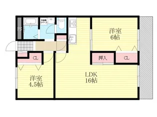コスモハイツ【2階】の間取り