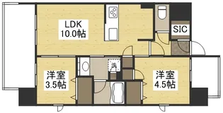 ルミナス磨屋町【2階】の間取り