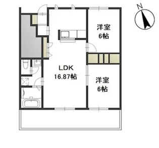 パインパレス I【1階】の間取り