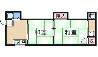 クラウンマンション【2階】の間取り