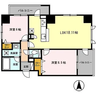 Premiage泉中央【3階】の間取り