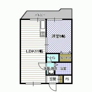 グランドハイツ2号館【1階】の間取り