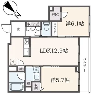 グルースコンコルディア【2階】の間取り