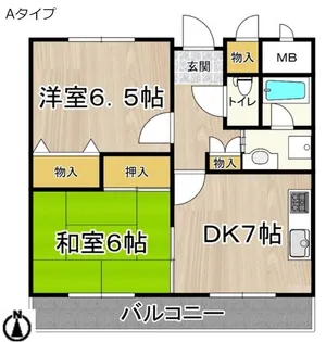 メゾンイサム【2階】の間取り