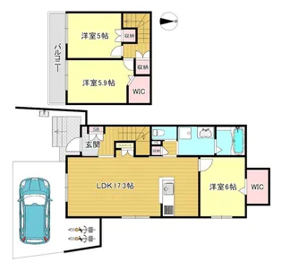 HEBEL MAISON 紫野の間取り