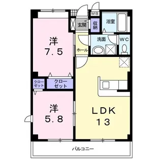 シリウス 29 II【2階】の間取り