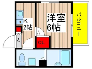 MELDIA京成大和田【2階】の間取り