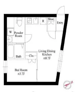 プラス新宿【2階】の間取り
