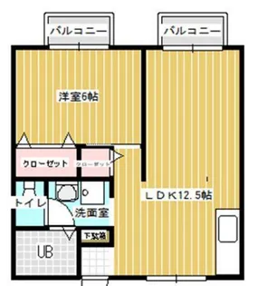 神愛ハイツ【1階】の間取り