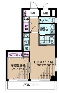 ラフレシール市川【4階】の間取り