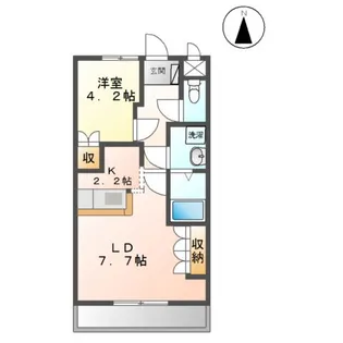 スプリング・ビック・ユー【1階】の間取り