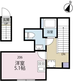 キャスティア下目黒【2階】の間取り