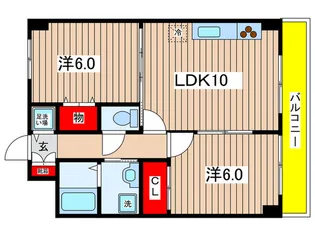 クローバー東原【5階】の間取り