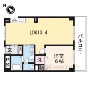 ミシガンハウス浜大津【7階】の間取り