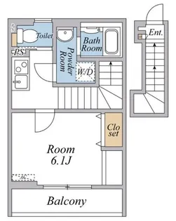 リブリ・国立ルミエール【2階】の間取り