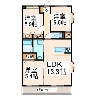 SUN ANGEL’s【4階】の間取り