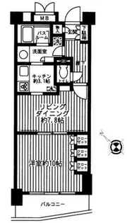 ディークラディア横浜白楽【5階】の間取り
