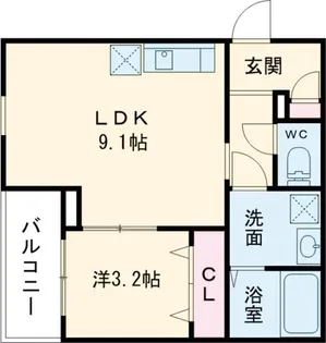 (仮称)ジーメゾン大和郡山カシータ【3階】の間取り