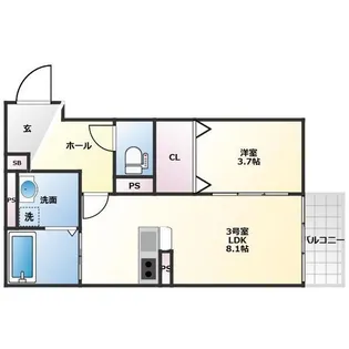 ALLIER PARK 上杉北【3階】の間取り