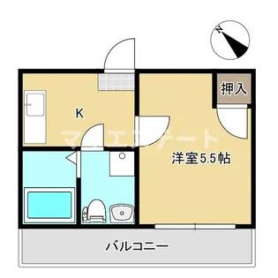コーポひらやま【4階】の間取り