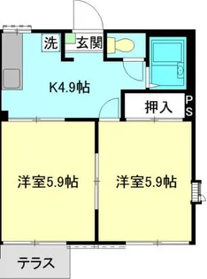 カーサ大橋【1階】の間取り