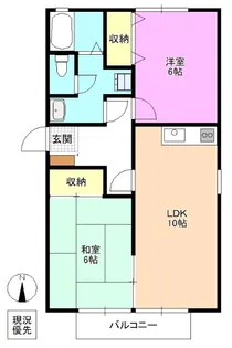 コーポせせらぎA棟【1階】の間取り