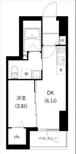 WHARF駒込【2階】の間取り