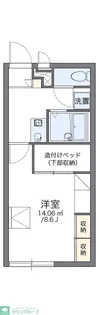 レオパレスパークサイドヒルズ【2階】の間取り