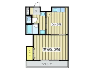ハイコ-ト長堀【4階】の間取り