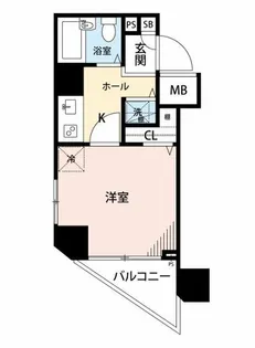 マイナビSTAY西五反田3(ガラステージ五反田)【6階】の間取り
