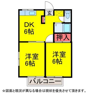 エステートピアあづまや【1階】の間取り
