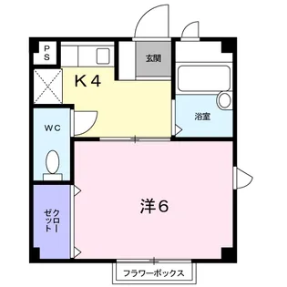 エバーグリーン森【1階】の間取り