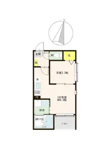 Luxe一之江【1階】の間取り