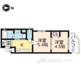 ベラジオ堀川今出川【2階】の間取り
