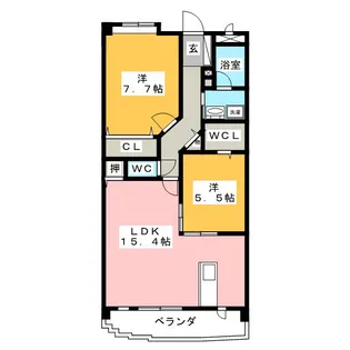 ベル セードル E【2階】の間取り