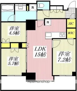 アトラスタワー小平小川【9階】の間取り
