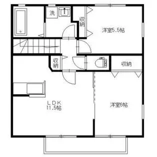 サンハイツアーデルD【2階】の間取り